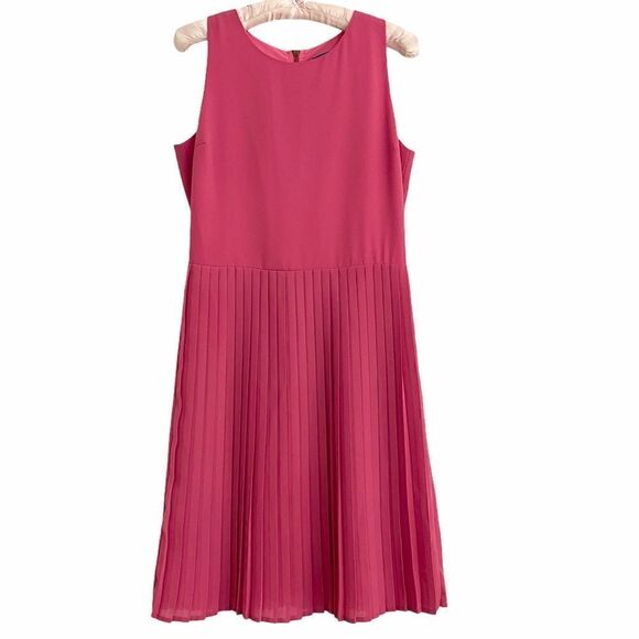 Pim + Larkin Sleeveless Dress Pleated Skirt Pink S - Picture 1 of 8